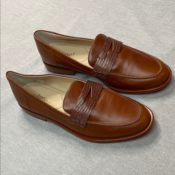 J McLaughlin Brown Leather Flats Loafers Women’s Size 7 Concetta Classic Style - Picture 5 of 16